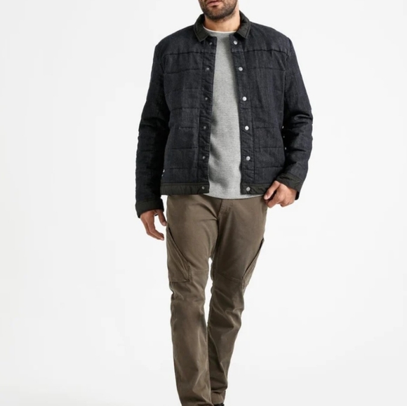 Duer Mens XXL Stay Dry Quilted Denim Jacket - Rinse - Picture 3 of 3